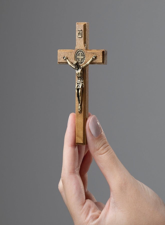 Intercession St Benedict Pocket-Sized Travel Crucifix, Wall Mount - Image 2